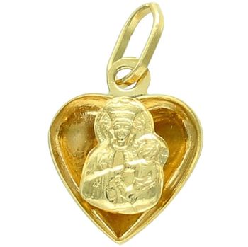 Złota zawieszka dwustronna – Medalik i Serce  Złoto próby 585.jpg